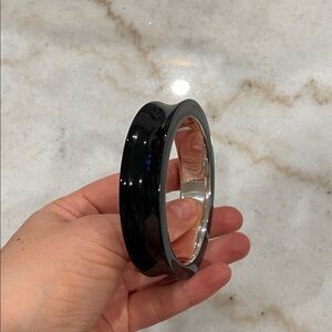 Black and Silver Bangle Bracelet